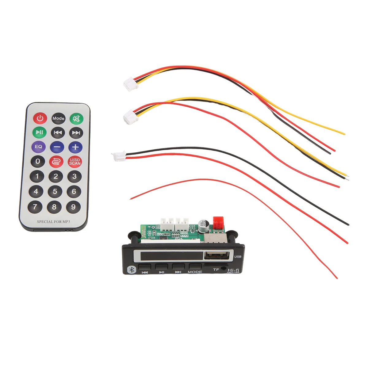 Tela colorida bluetooth mp3 placa decodificadora leitor de cartão módulo bluetooth 5.0 multi-função acessórios de áudio
