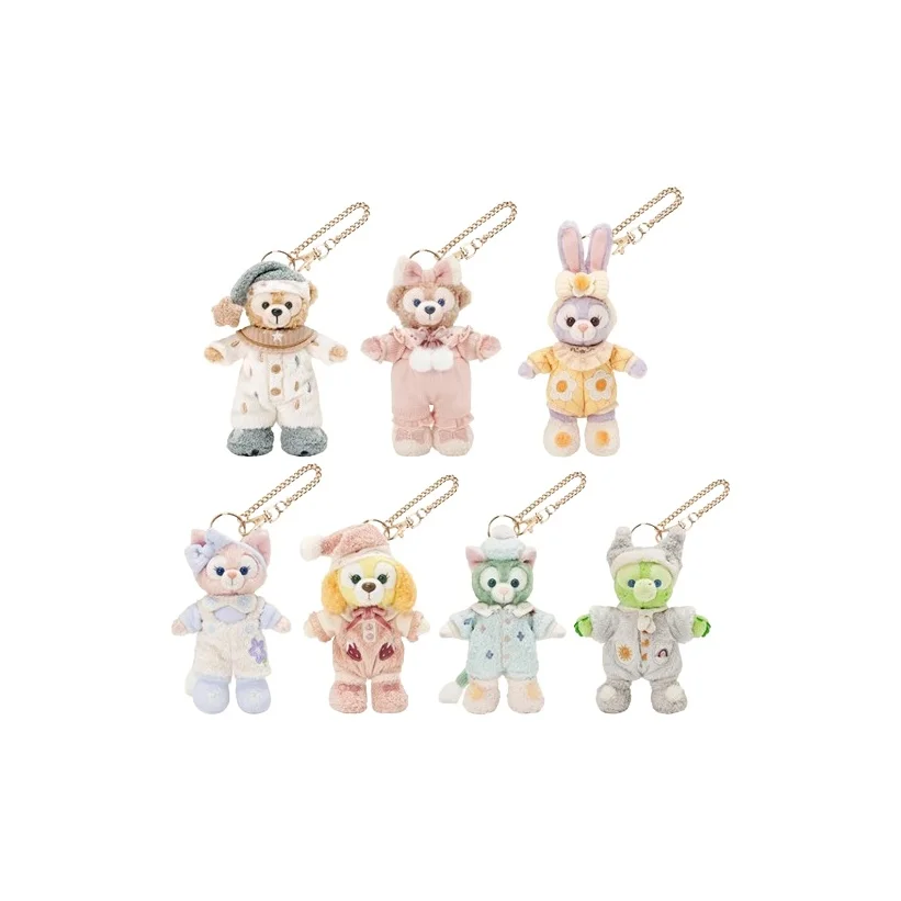 Disney Seven Treasures Duffy Lazy Together, Toy Key Ring Set Cute Dolls Plush Charm 13cm/14cm/15cm Height SHDR20240129Z002