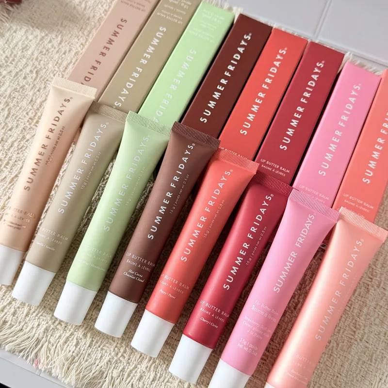 Summer Fridays Lip Butter Balm Hydrating Lip Butter for Dry Chapped Lips Sheer Gloss Finish Nourishing Lip Care Multiple Shades