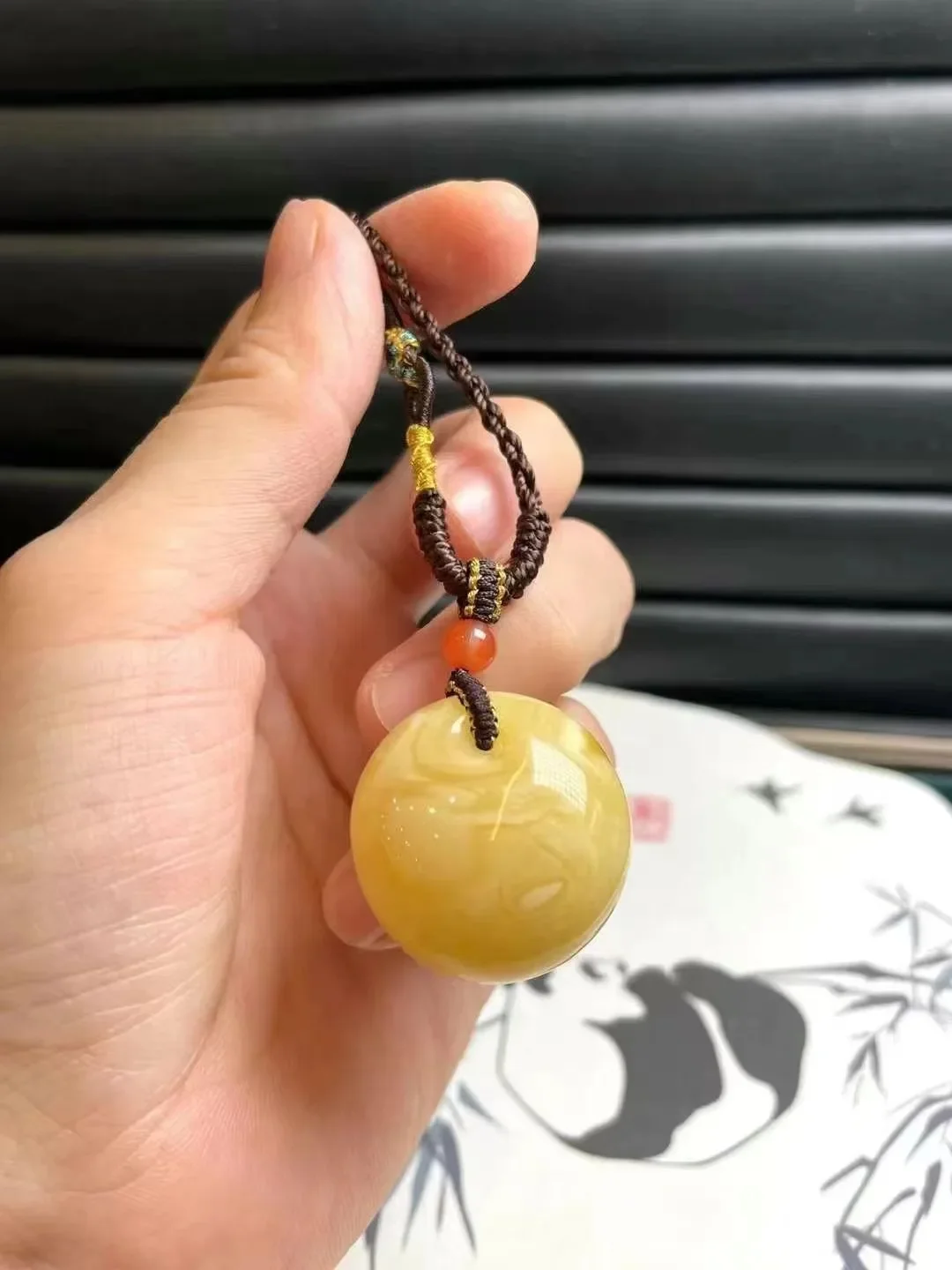 Natural 100% real yellow amber Barrel bead jade Sweater chain Pendant Women Charms Amulet Gifts For Ladies luxury Good Luck Gift