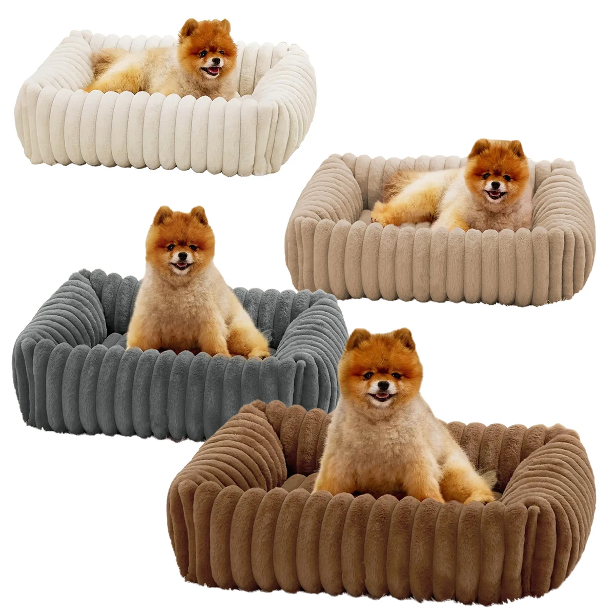 Luxury Bed for A Small Dog Warm Cat Sofa Nest Pet Comfortable Plush Puppy Bed Removable Washed for Small Animal Dog Accessories