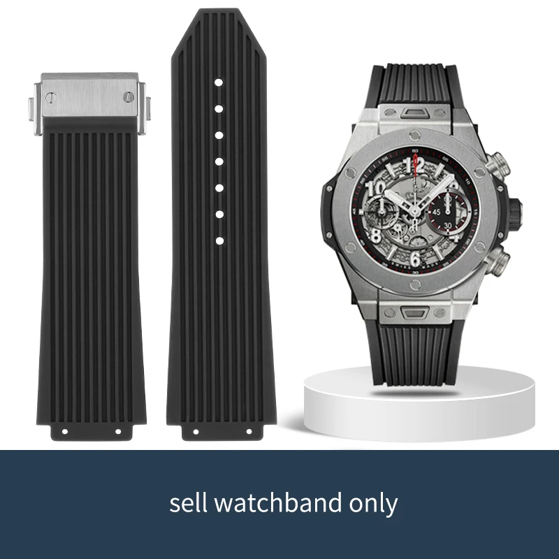 Watchband for hublot watch Strap Waterproof Sweat-Proof Hublot Big Bang High Quality Silicone Watch Strap Men  26mm * 19mm