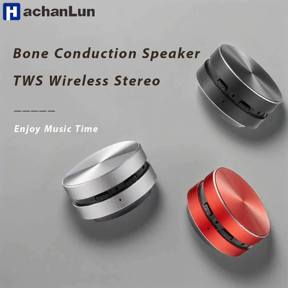 Bluetooth Bone Conduction Speaker Vibration Stereo Audio Digital TWS Wireless Smallest Speakers Dropshipping Mini Portable Metal