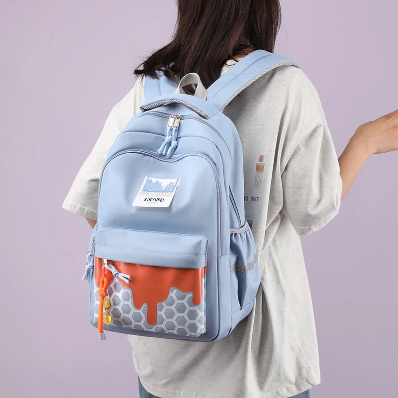 Imagem -04 - Grandes Bolsas Escolares Primárias para Meninos e Meninas Leves Fofas Mochilas para Laptop Universitário Bolsa de Viagem Bolsa Média 915 Anos