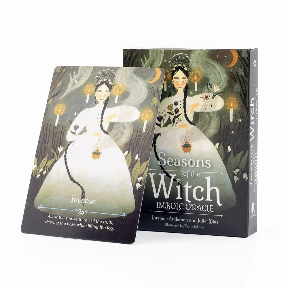 44 Cards 10.3*7.5cm Seasons of The Witch Imbolc Oracle Cards Evoke The Spirit of Imbolc  Seed of Spiritual Guidance