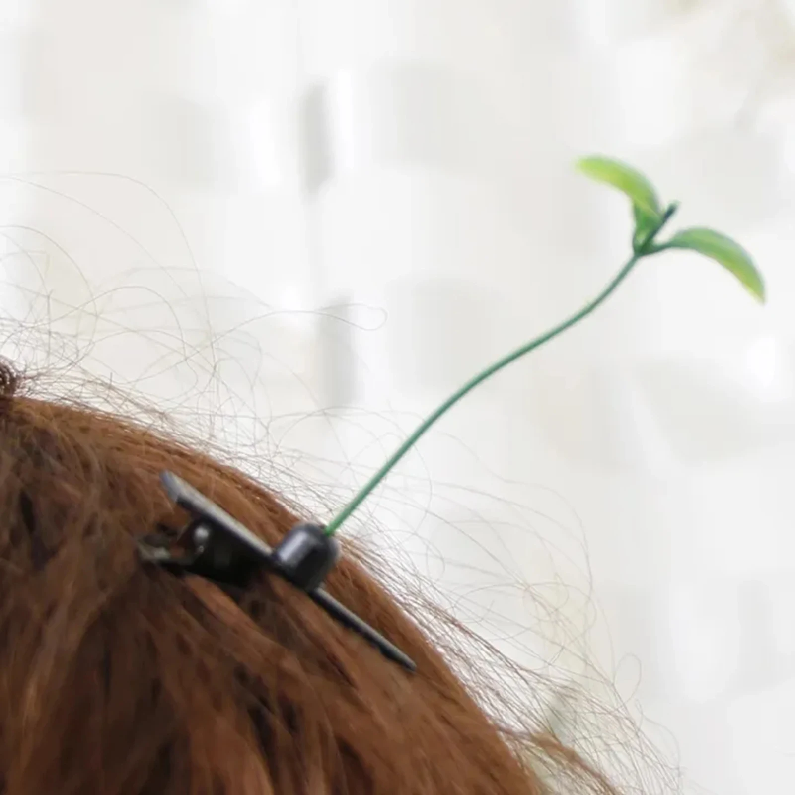 Little Grass Barrette Cute Hairpin Harmless and Lifelike Hair Clip for Helping Secure Hair Tightly