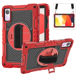 Funda giratoria para Xiaomi Pad 6 Pro 360 Redmi Pad SE 2023, cubierta de soporte de 11 pulgadas, a prueba de golpes con correas de mano para los hombros