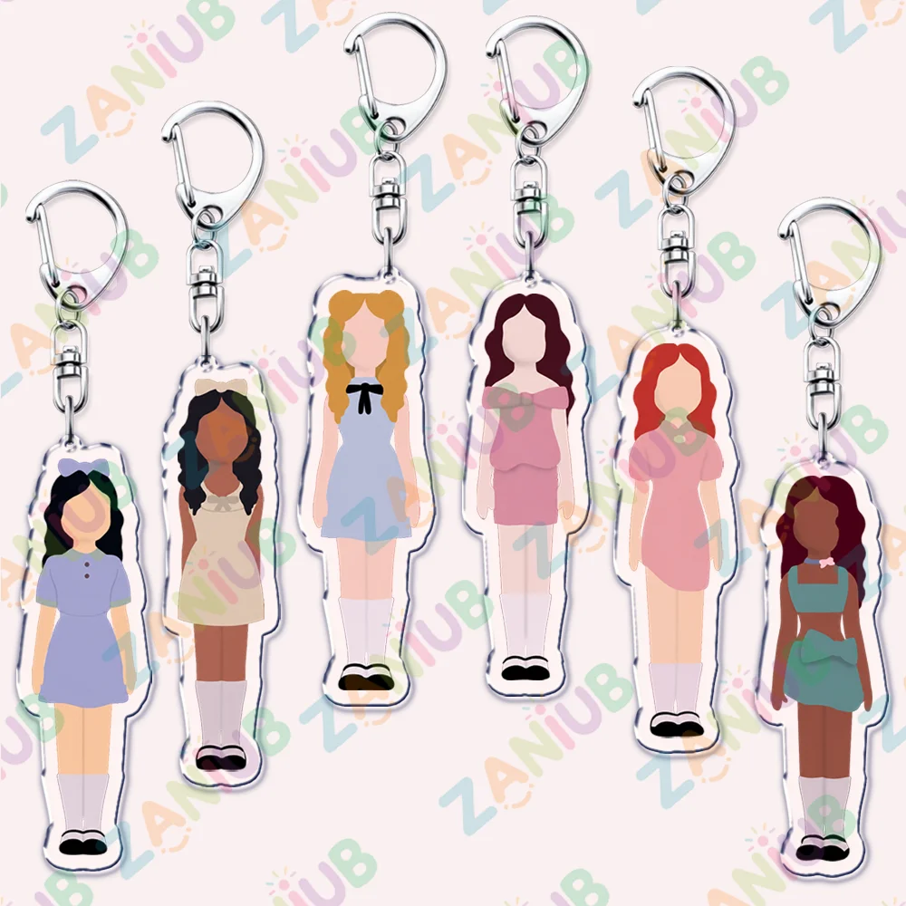 New Kpop Katseye Members Keychain for Bag Accessories Bag Charm Yoonchae Megan Lara Sophia Daniela Keyrings Key Chains Fans Gift