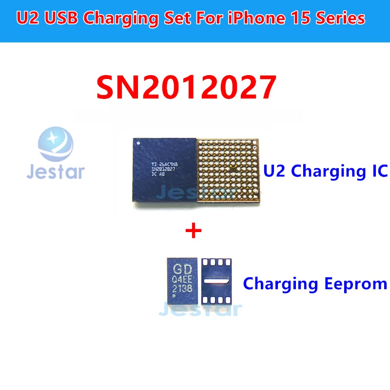 U2 SN2012027 +8N( Q4EE) Eeprom Charging IC Set For iPhone 15 16 Series 15Pro/ProMax/Plus