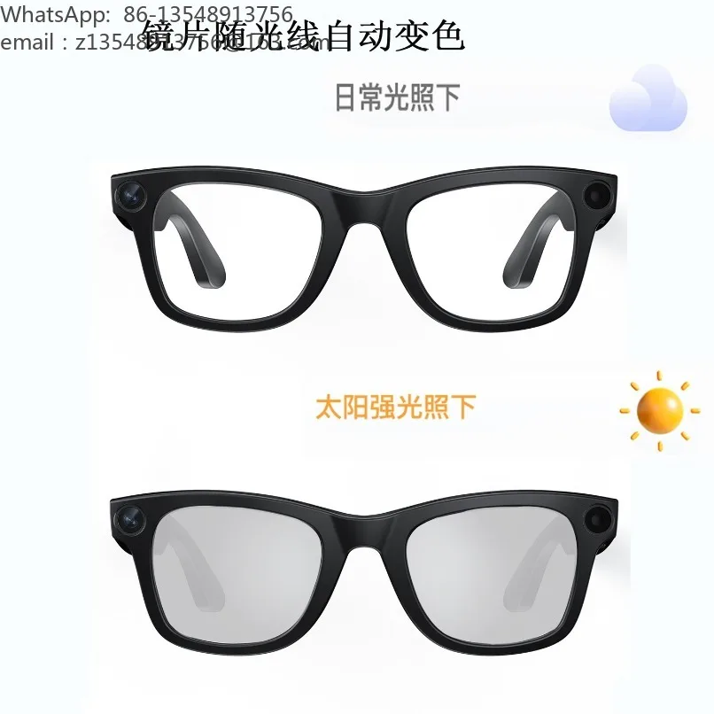 New Smart Sunglasses with Camera AI Voice Wake‑up Photo Video Recording Smart Glasses for Outdoor Cycling Sports Wearable Device