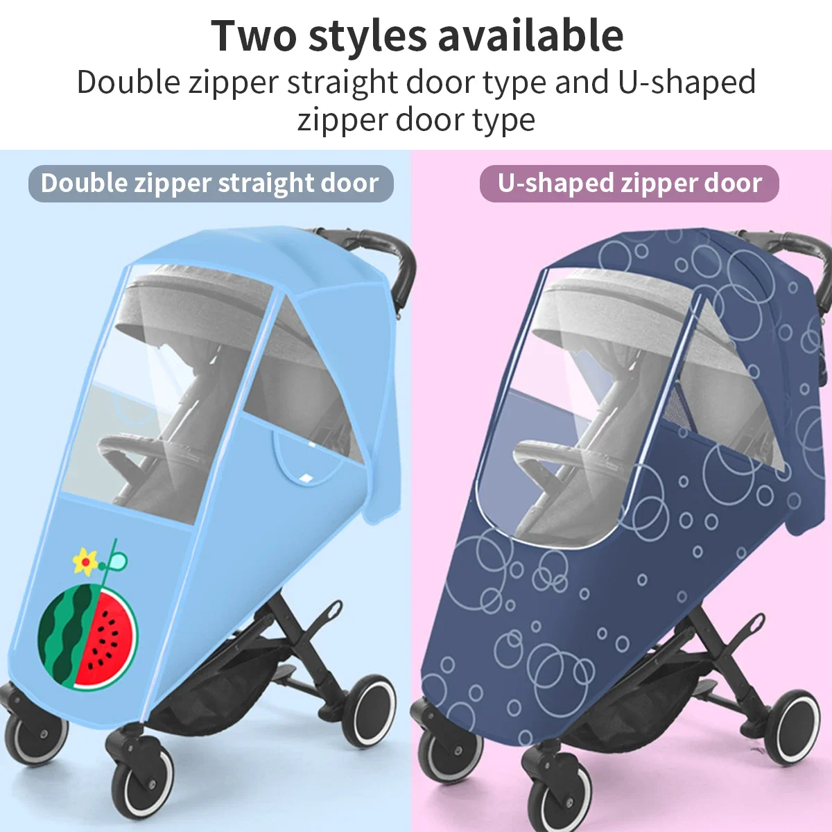 المحمولة العالمي عربة طفل مقاوم للماء غطاء Rain عربة اكسسوارات الرياح الغبار درع سستة مفتوحة ل دفع الكراسي معطف واق من المطر