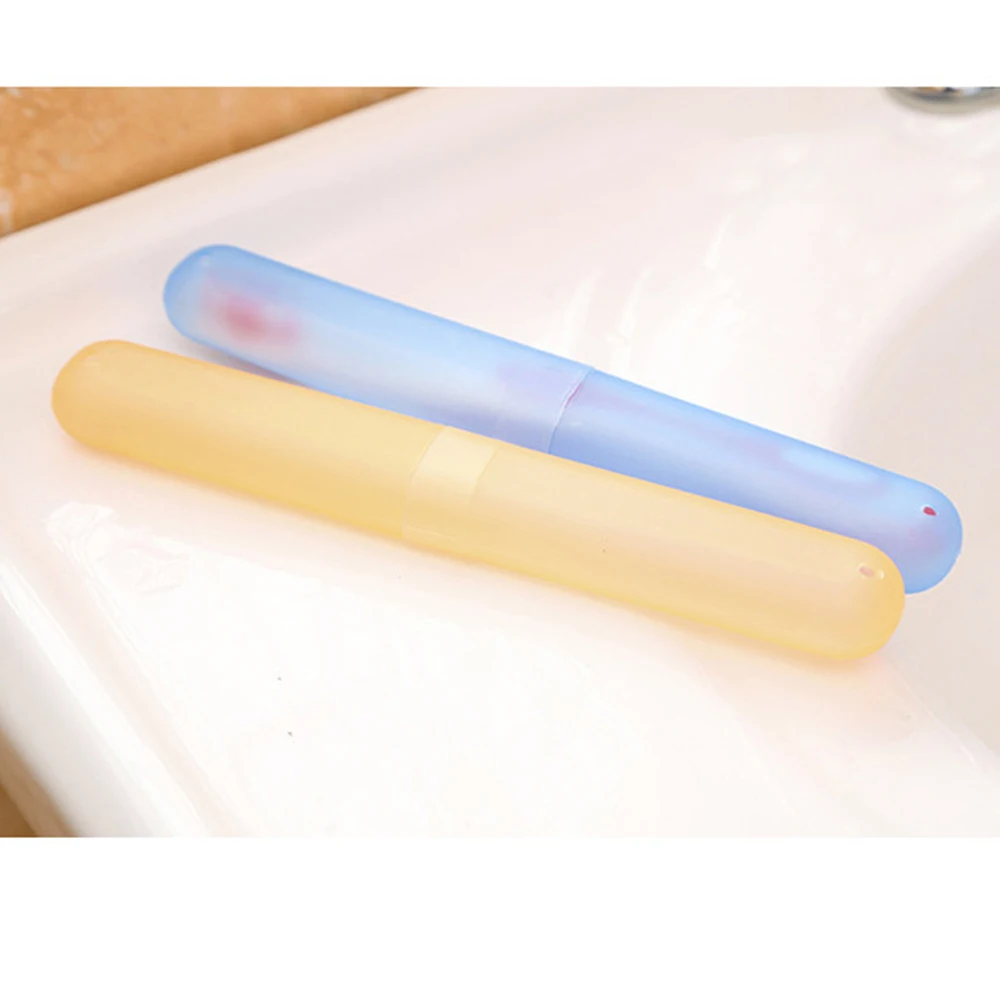 1Pcs Portable Travel Toothbrush Tube Empty Cover Case Toothbrush Protect Box Health Tooth Brushes Protector Plastic Storage Box