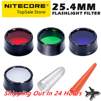 Nitecore 25.4mm Flashlight Filter Red Blue Green,Diffuser Traffic Wand NFR25 NFB25 NFG25 NFD25 for P10I P10ix EC23 MH12S MH12 V2