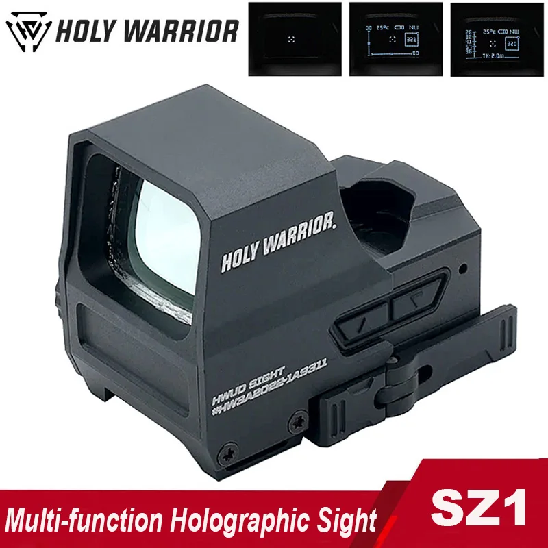 

Голографический прицел Holy Warrior SZ1 с многофункциональной сеткой, ультрашироким углом обзора, тактический, военного стандарта, для охотничьих ружей, многофункциональная охотничья оптика