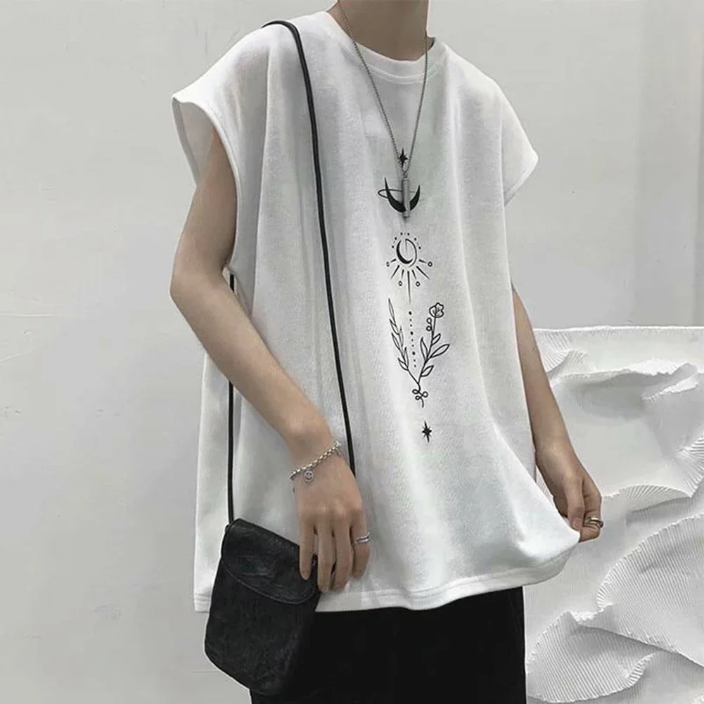 Men Loose Fit Oversized Sleeveless Vest Korean Style Lightweight Sports Tank Top