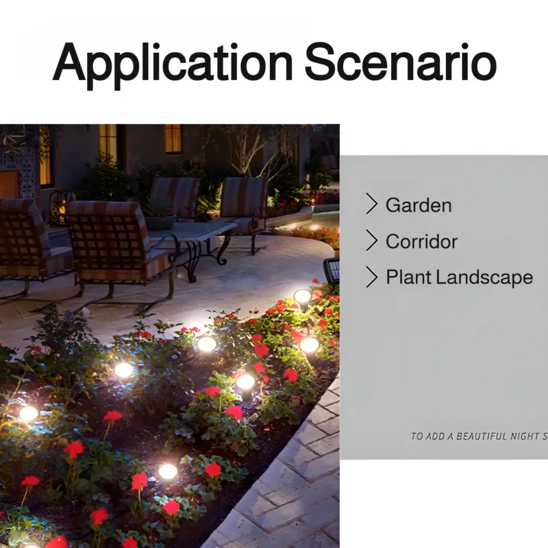 Solar Garden Lights Outdoor 1-10PCS Easy Install Warm Light Solar Powered Waterproof Decorative for Lawn Yard Pathway Lighting