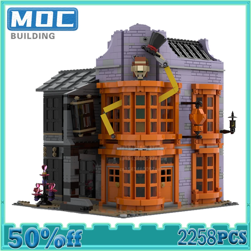 Street View Building Blocks Wheezesed Bakery based City MOC Bricks DIY Assembly Modular Construction Creative Toy Holiday Gifts