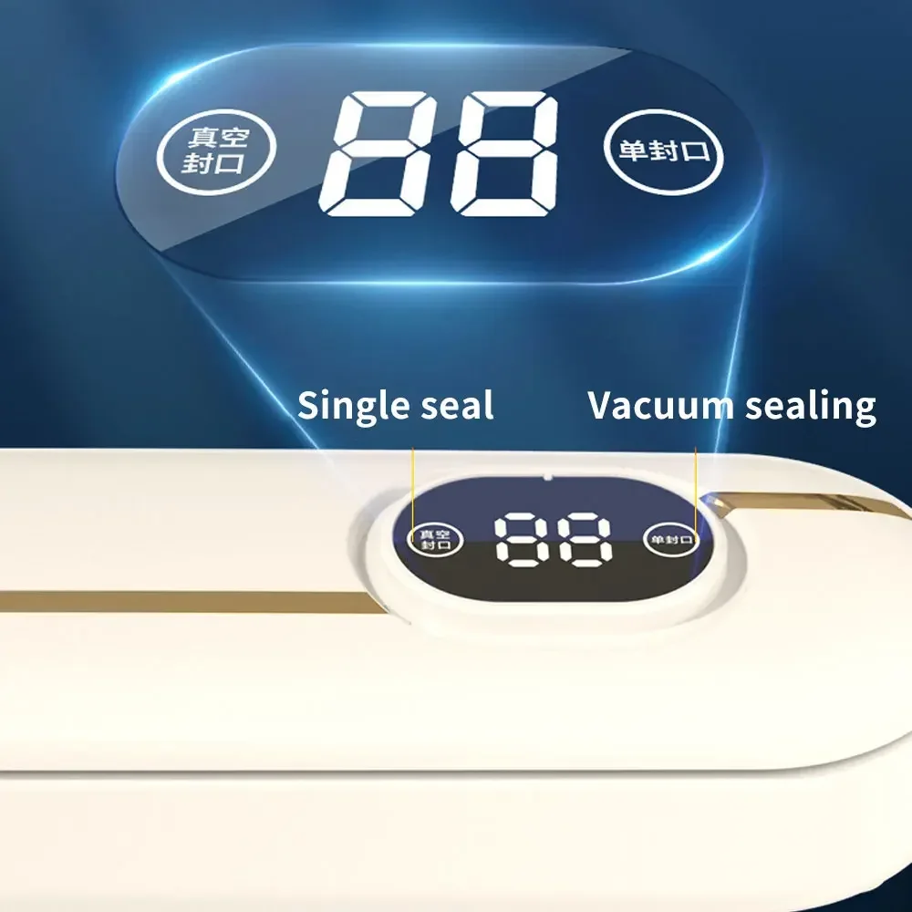 Автоматическая машина для вакуумной упаковки пищевых продуктов Xiaomi, портативная упаковочная машина, бытовая вакуумная упаковка пищевых продуктов, кухонный помощник, подарок, 10 пакетов