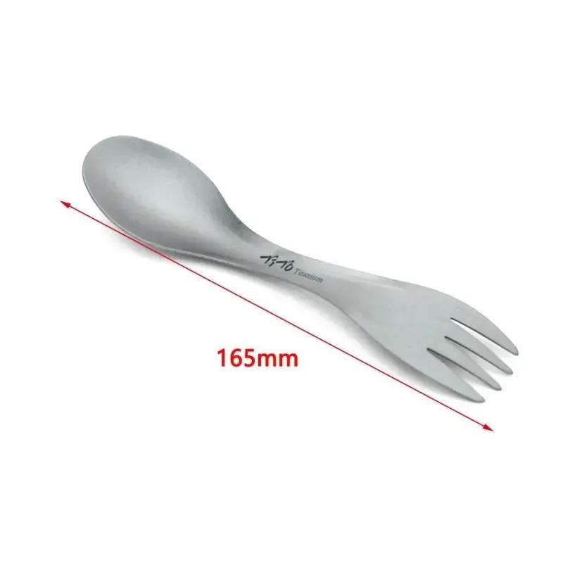 

1 PCS Outdoor Camping Picnic Titanium Spoon Tableware Titanium Titanium Spoon Alloy Lightweight Fork