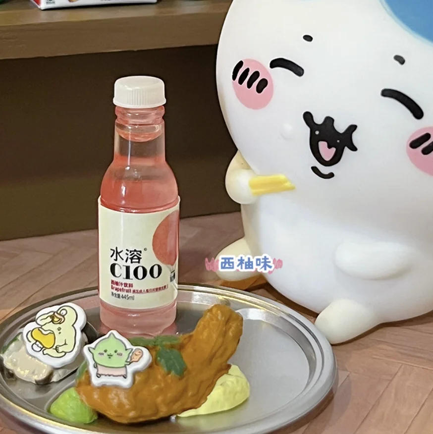 Conjunto de bebidas em miniatura feito à mão escala 1/6, bebidas realistas para casa de bonecas: Yakult, Vita C, cena de café com chá de leite Boba e exibição BJD