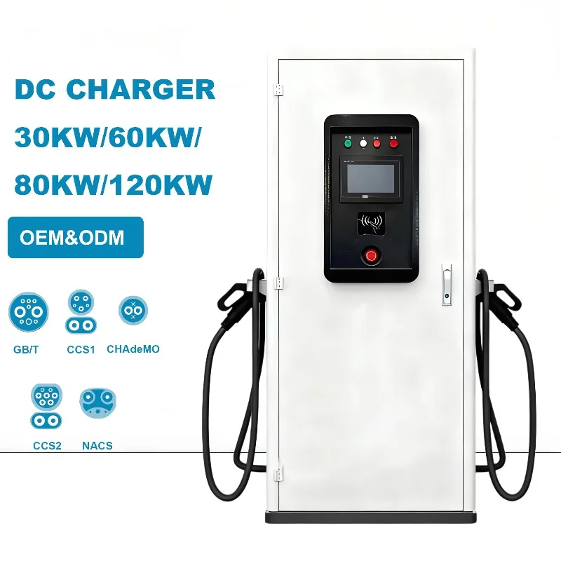 Double GB/T 60kW 120kW 160kW Dc Ev Charging Station 7 Inch Screen 22Inch Advertising Player Ev Charging Station