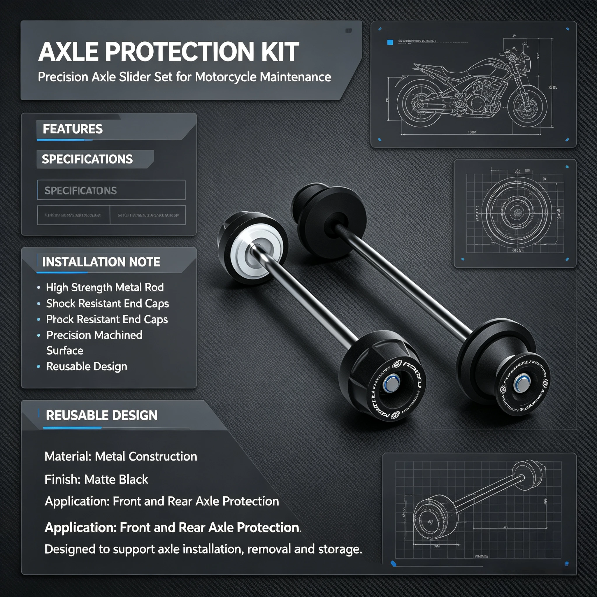 Motorcycle Spindle Bobbins Protection Set for YAMAHA FZ-07 MT-07 2013-2023 MT07 Moto Cage 2015-2017 XSR700 XTribute 2018-2023