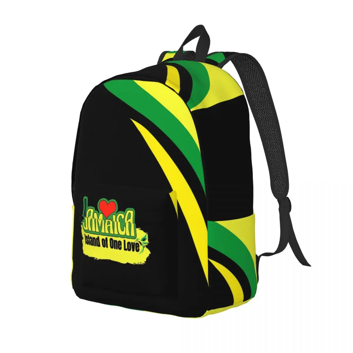 

Jamaica Island Of One Love Reggae Backpack Daypack Large Capacity Children BookBag School Bag Shoulder Bags for Boys Girls
