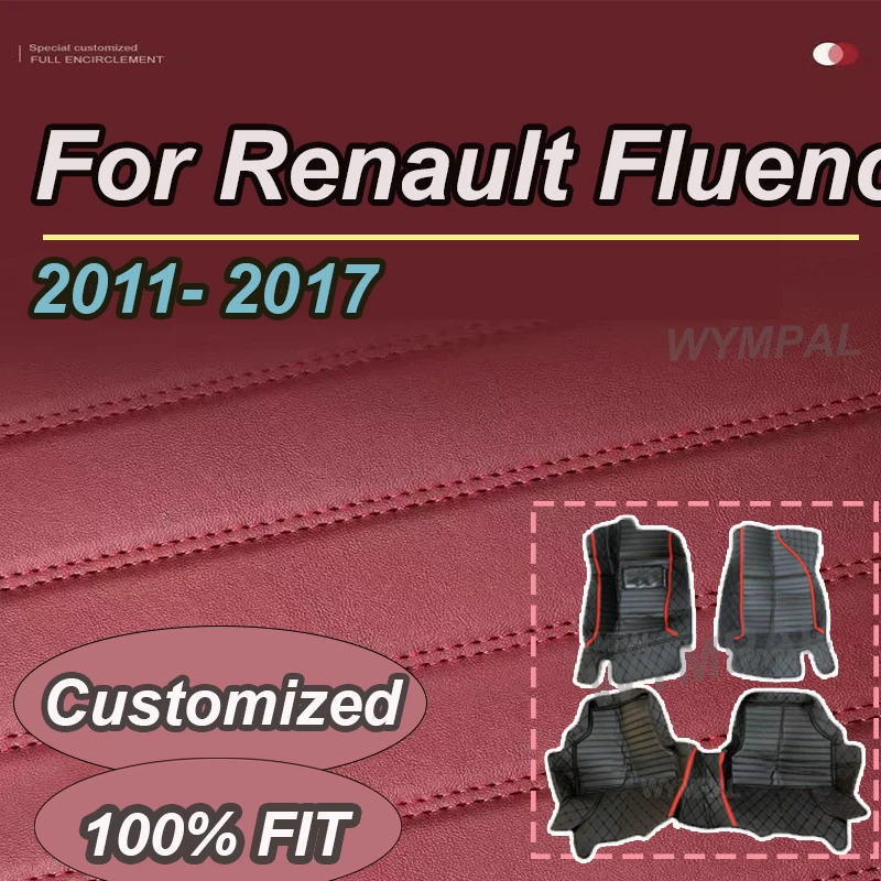 

Роскошные автомобильные коврики для Renault Fluence 2011 2012 2013 2014 2015 2016 2017, пользовательские автомобильные подушечки для ног, автомобильные аксессуары для ковров