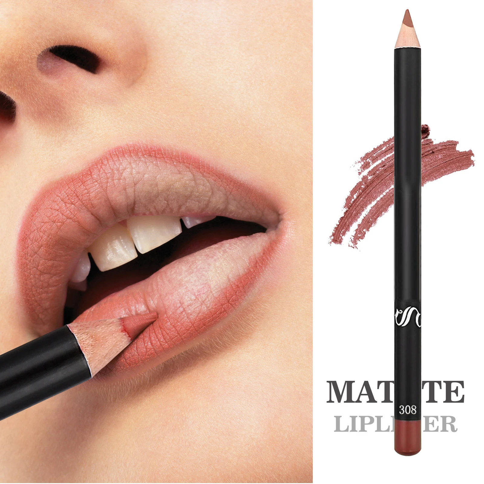 12 pz Colori Lunga Durata Sbavature Linea Matite Prova Che Modella Matita Matita Per Le Donne Kit di Trucco Lip Liner Cosmetici