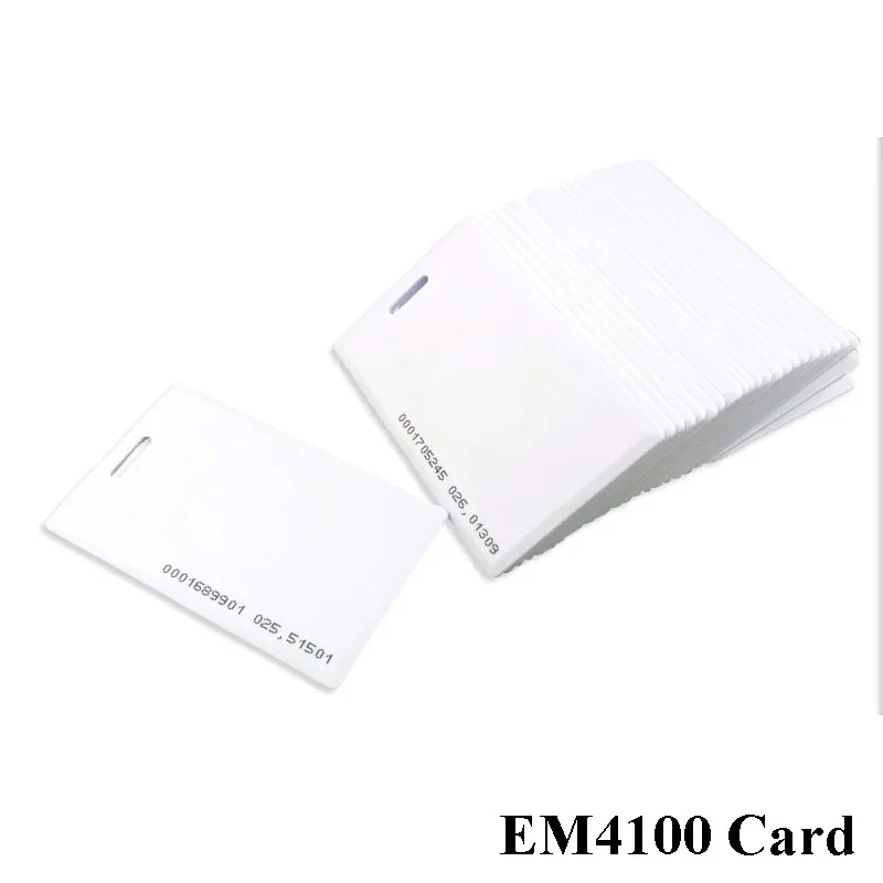 100Pcs ACCESS CONTROL CARD EM4100 125khz Cards карта TK4100 Chip RFID Clamshell NFC Tag 1.8mm