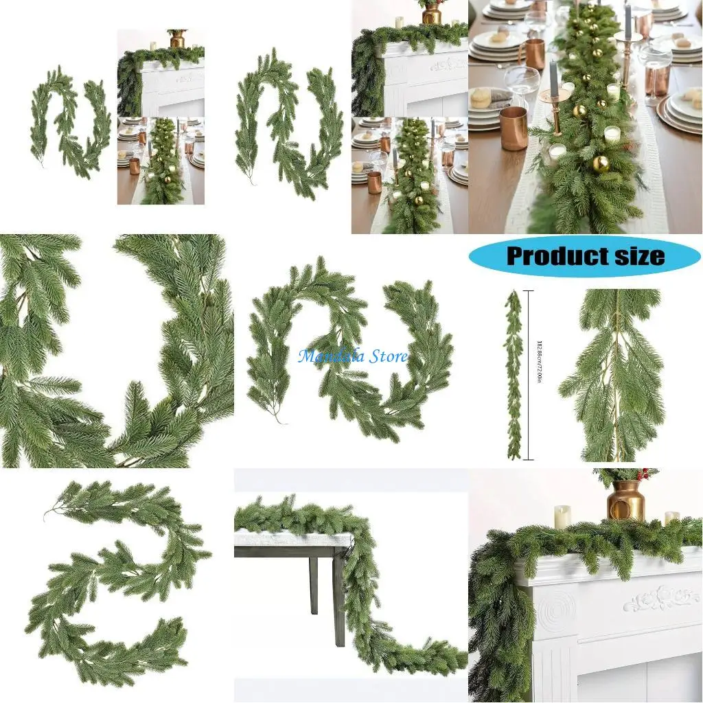 

U2JC 6feet Realistic Artificial Vine Hanging Plant for Mantels Stair Door Window