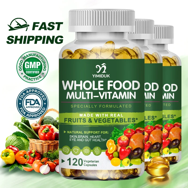 Whole Food Multivitamin Minerals Capsules Zinc & Vitamin D3K2 Improve Immunity Healthy Hair & Skin & Nails for Women