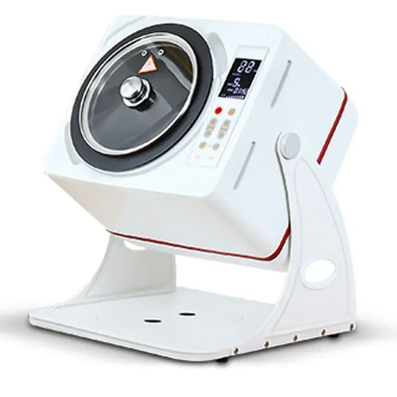 ماكينة طهي الخضروات المنزلية 220 فولت 6L 2500 وات مقصف أوتوماتيكي كبير ذكي روبوت طبل نوع الأرز المقلي متعدد الوظائف