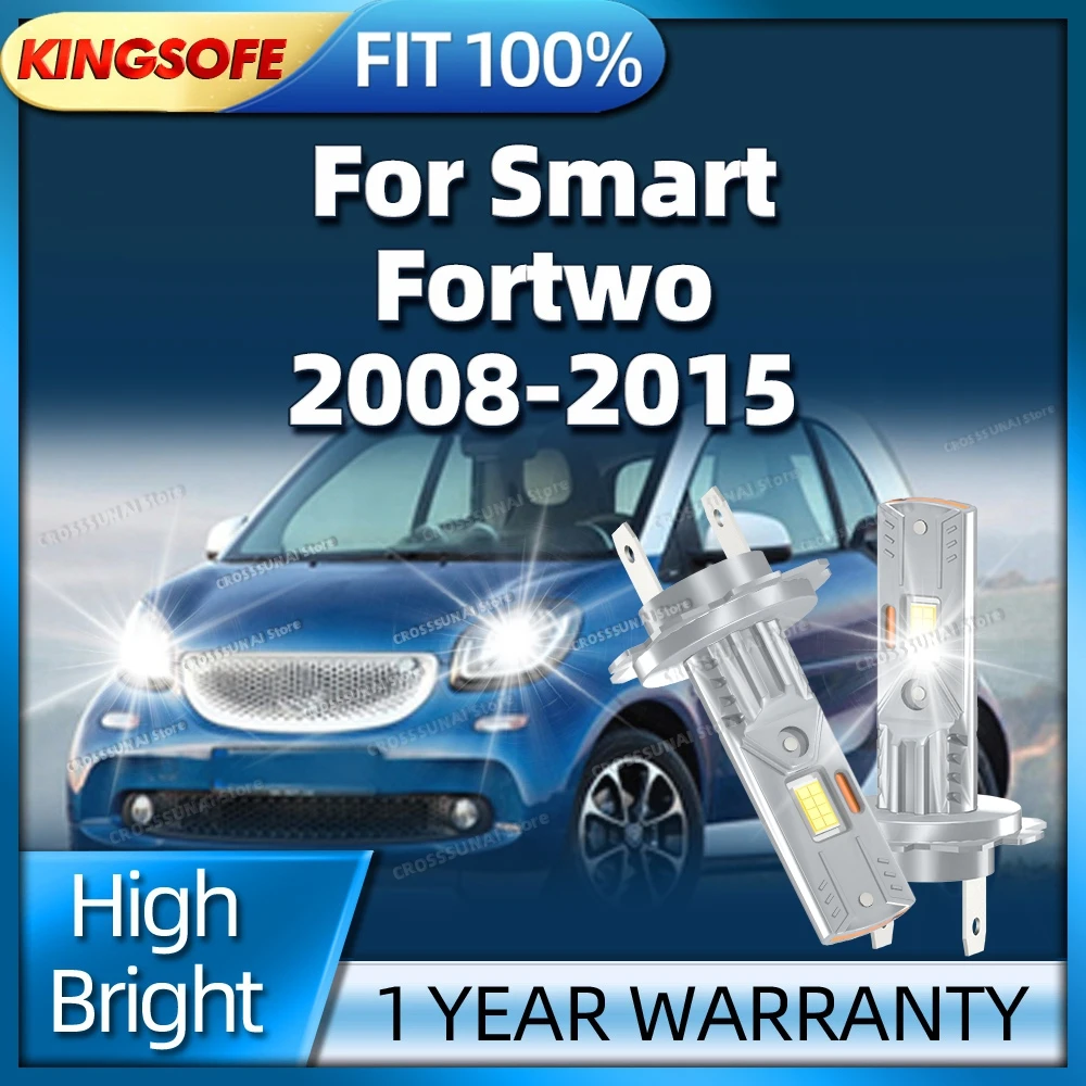 

2/4Pcs LED Headlight Wireless Car Light 400W H7 6000K Light Bulbs For Smart Fortwo 2008 2009 2010 2011 2012 2013 2014 2015