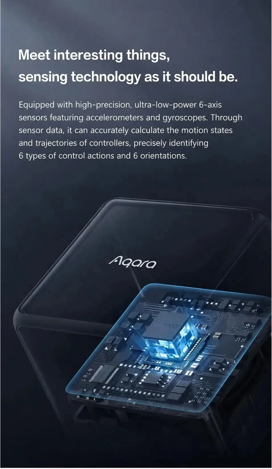 Aqara Magic Cube Controller T1 Pro Zigbee3.0 Multifunktionaler Smart Home Drahtloser Fernbedienungsschalter 6-Seiten-Steuerung für Homekit APP – Detail 8