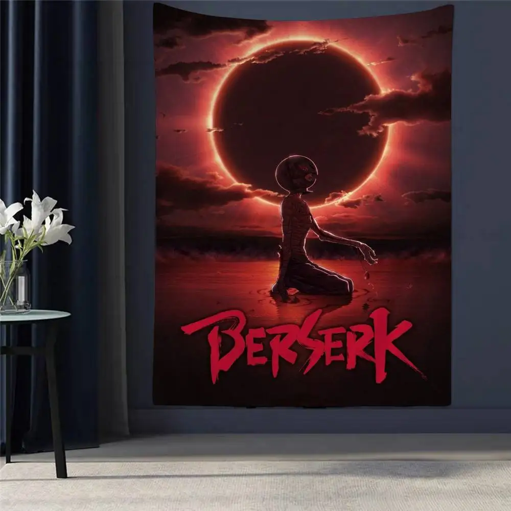 

Japanese Anime Berserk Hanging Bohemian Tapestry Hanging Tarot Hippie Wall Rugs Dorm Wall Hanging Home Decor
