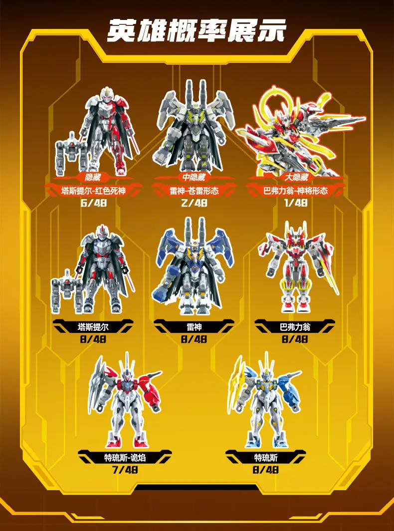 New Original Senbao Building Blocks Joint Line BAFFARION TASTIER Toy Anime Peripheral Deformable Building Blocks Blind Box Gift