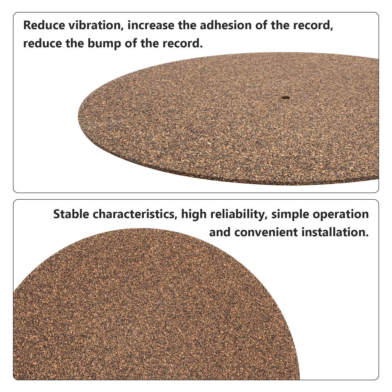 Cork Turntable Record Mat Non-Slip Vinyl Protective Pad For Disc Player Reduce Vibration Scratch Resistant Turntable Platter Mat