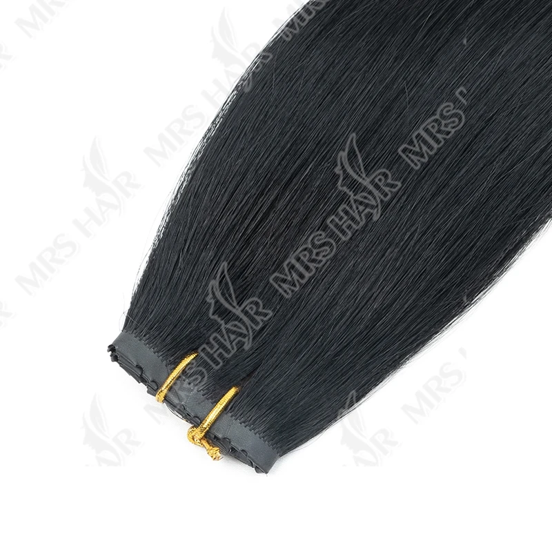 Onzichtbaar gat Platte Pu-tape Echt haar Twin Tabs 25 cm Lange tape PU-inslag Echt menselijk haar Geen lijm Microlink-toepassing 40-50 g