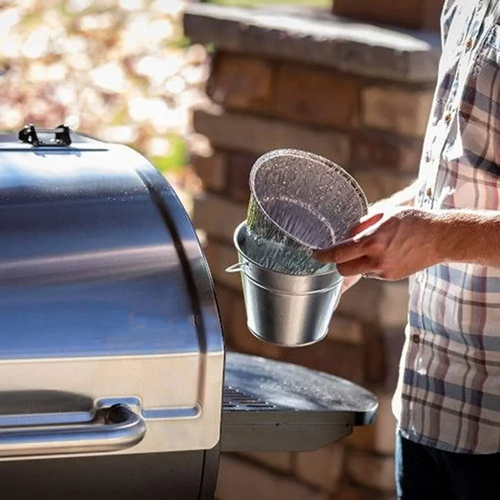 

10Pcs Barbecue Oil Bucket Disposable Foil Liners Grease Drip Bucket Bbq Grill Outdoor Camping Bbq Oil Barrel Grill Drip Barrel