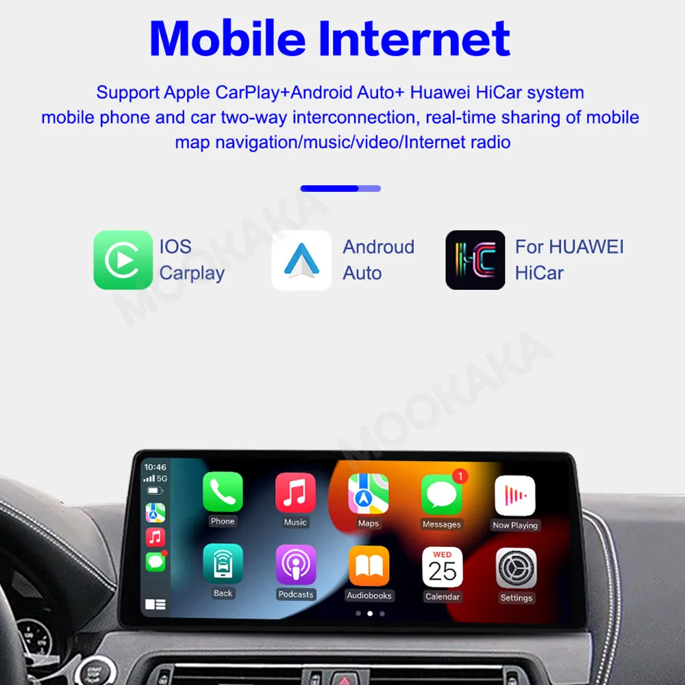 

12,9-дюймовый экран с поддержкой Linux и Mirror Link для BMW 6 серии CIC NBT 2009-2016, беспроводное обновление CarPlay, автомобильная магнитола с IPS-дисплеем