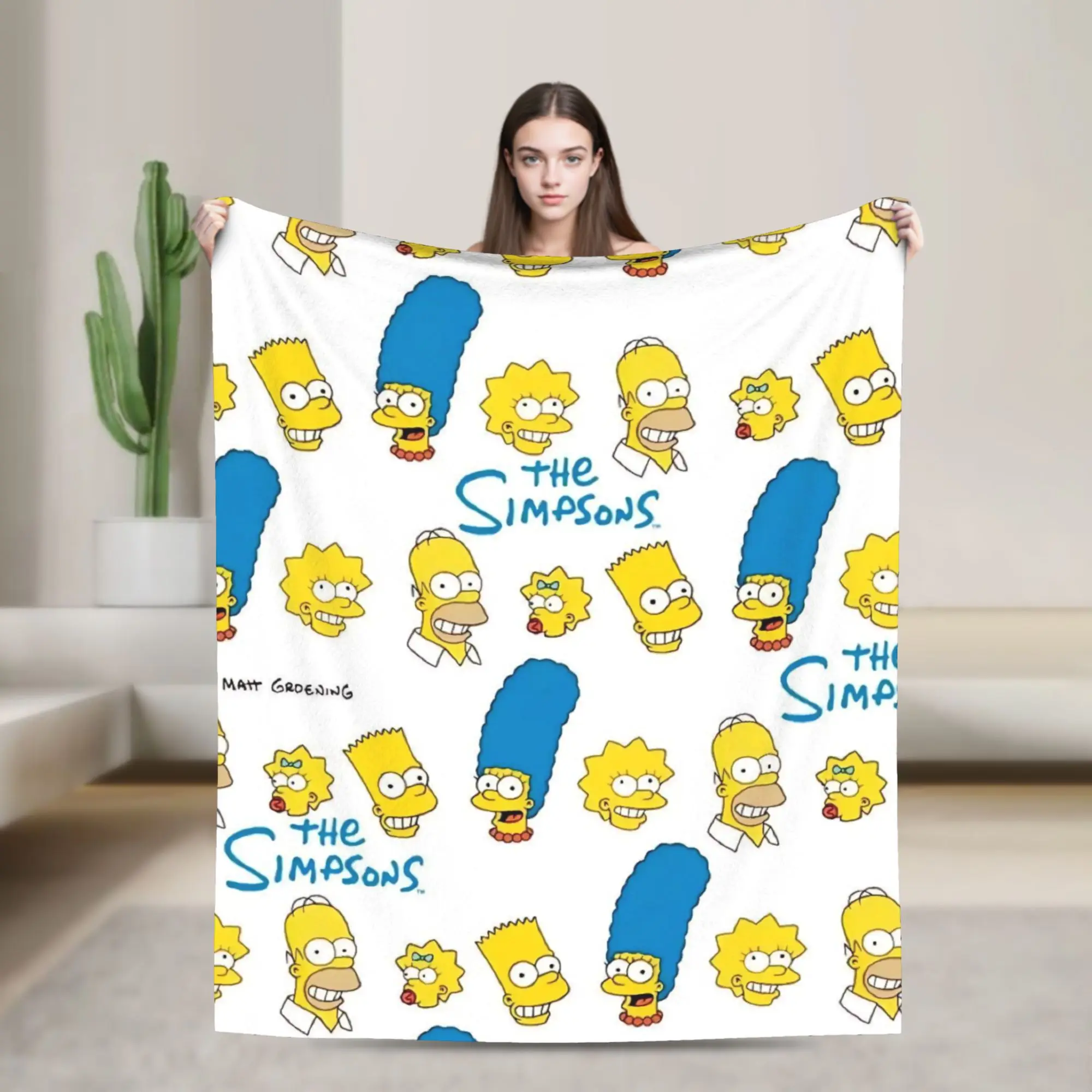 The S-Simpsons Blanket Flannel Textile Decor Multi-function Ultra-Soft Throw Blankets for Bedding Travel Rug Piece