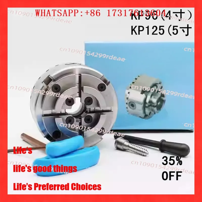 

KP96 Woodworking Chuck 5 Inch KP125 Four-jaw Self-centering M33 Thread 4 Inch 100 Chuck for Woodworking Lathe