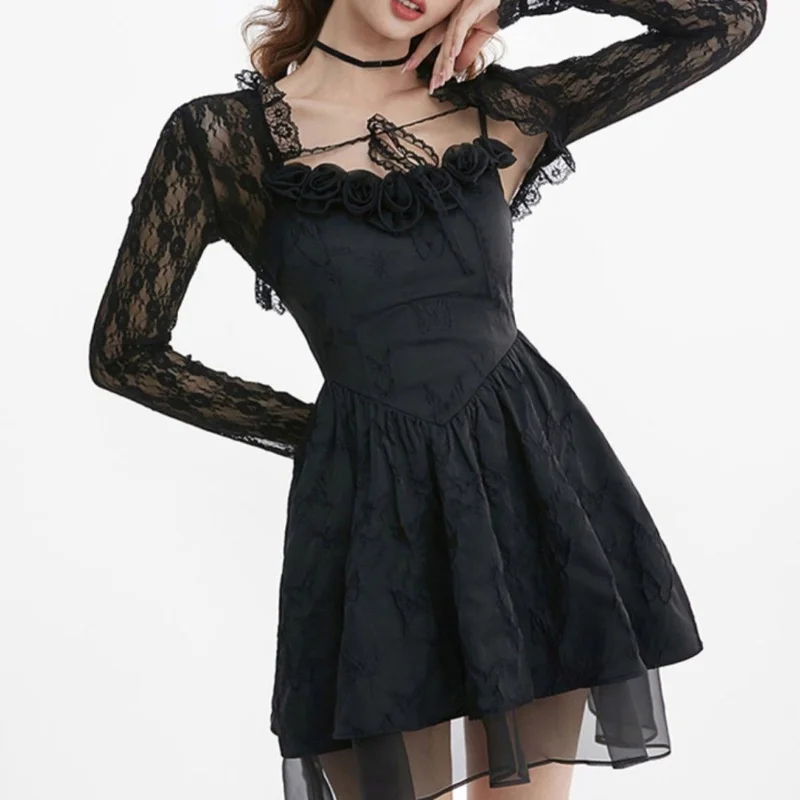 

Кружевной солнцезащитный крем, летняя шаль, кардиган, пальто, кондиционер, короткие Blusas Femininas, черная рубашка, сорочка, женские рубашки и блузки