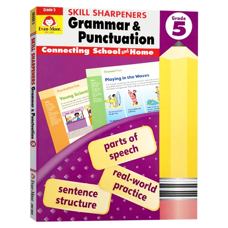 

Evan-Moor Skill Sharpeners Grammar and Punctuation Grade 5 Workbook,aged 9 10 11 12, English book 9781629388731