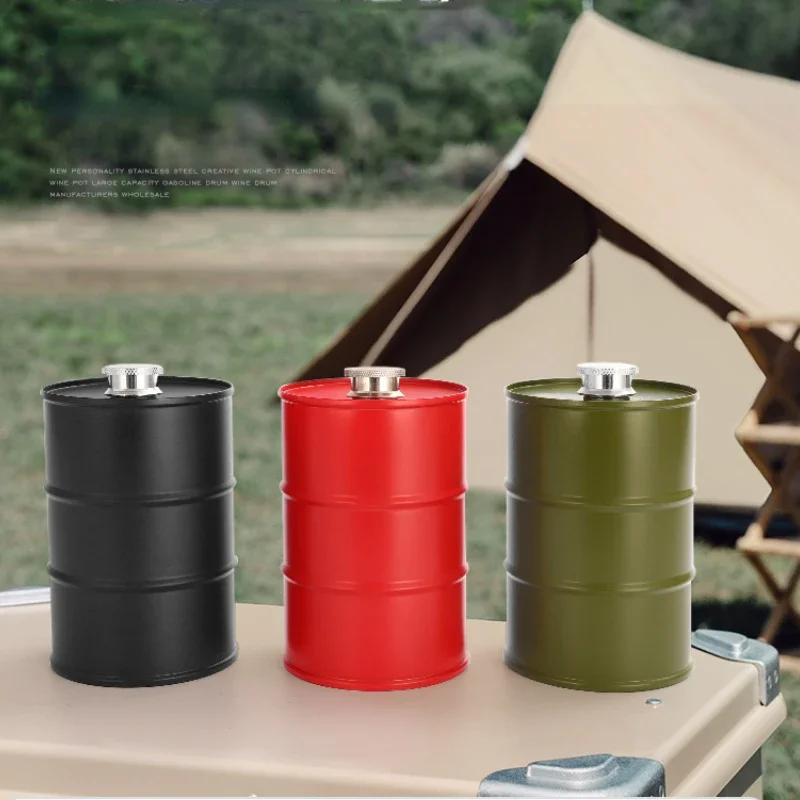 

304 Stainless Steel Alcohol Liquor 25oz Vodka Oil Drums Whisky Flagon Oil Barrel Vodka Whiskey Jug Portable Hip Flask Whisky