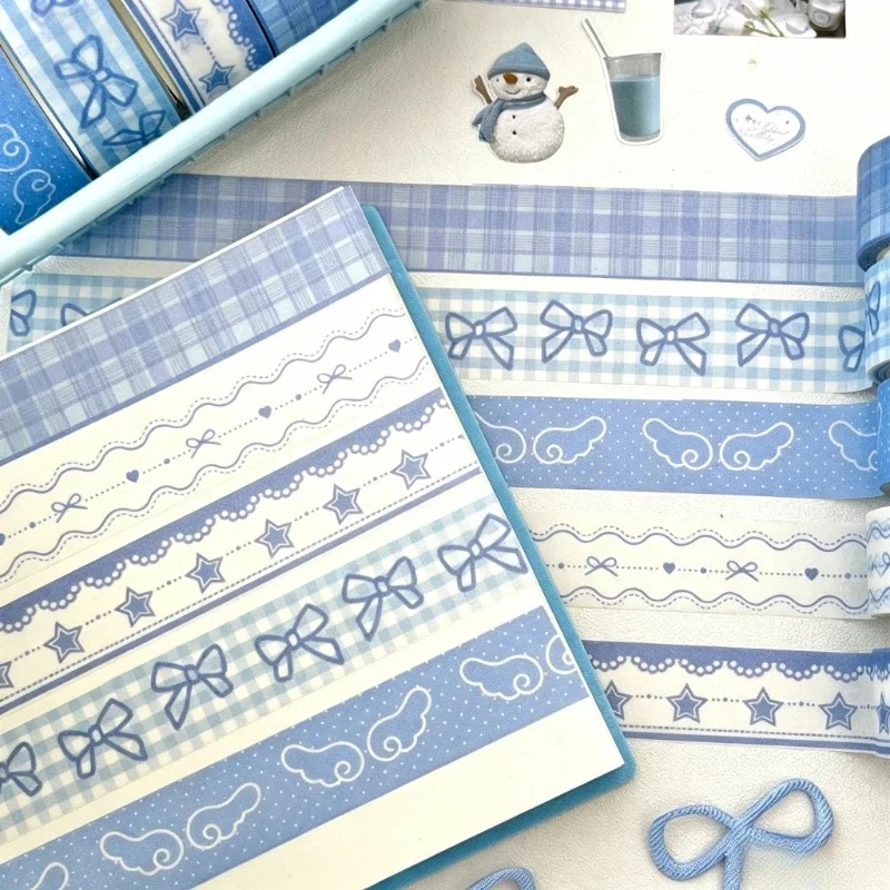 5Pcs Cute Washi Tape DIY Scrapbook Journal Collage Decor Material Stationery Aesthetic Masking Tape - view 2