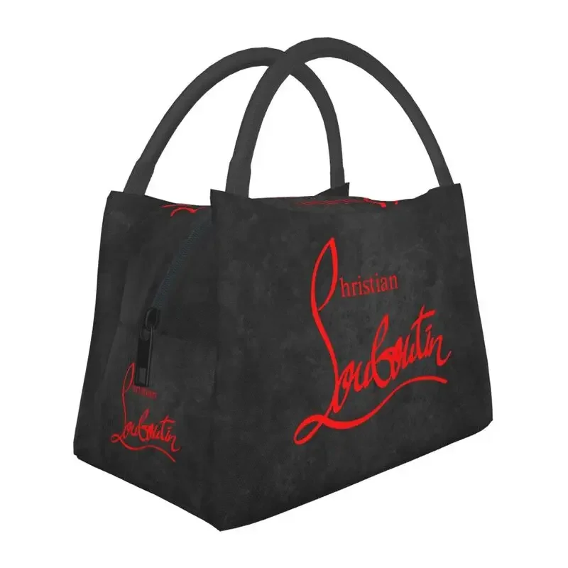 Christians High Heels Insulated Lunch Tote Bag for Women Louboutins Portable Cooler Thermal Bento Box Outdoor Camping Travel