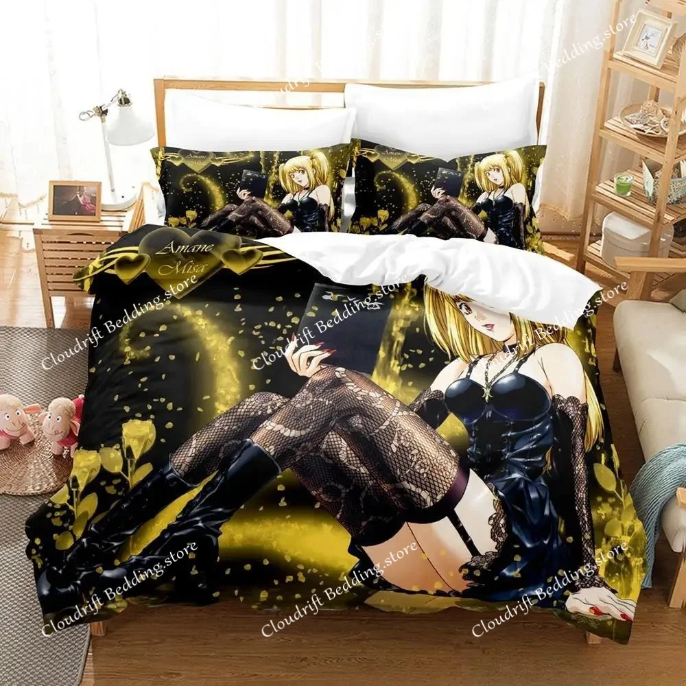 

New 3d Print Anime Death Note Misa Amane Bedding Set Single Twin Full Queen King Size Bed Set Adult Kid Bedroom Duvet Cover Sets