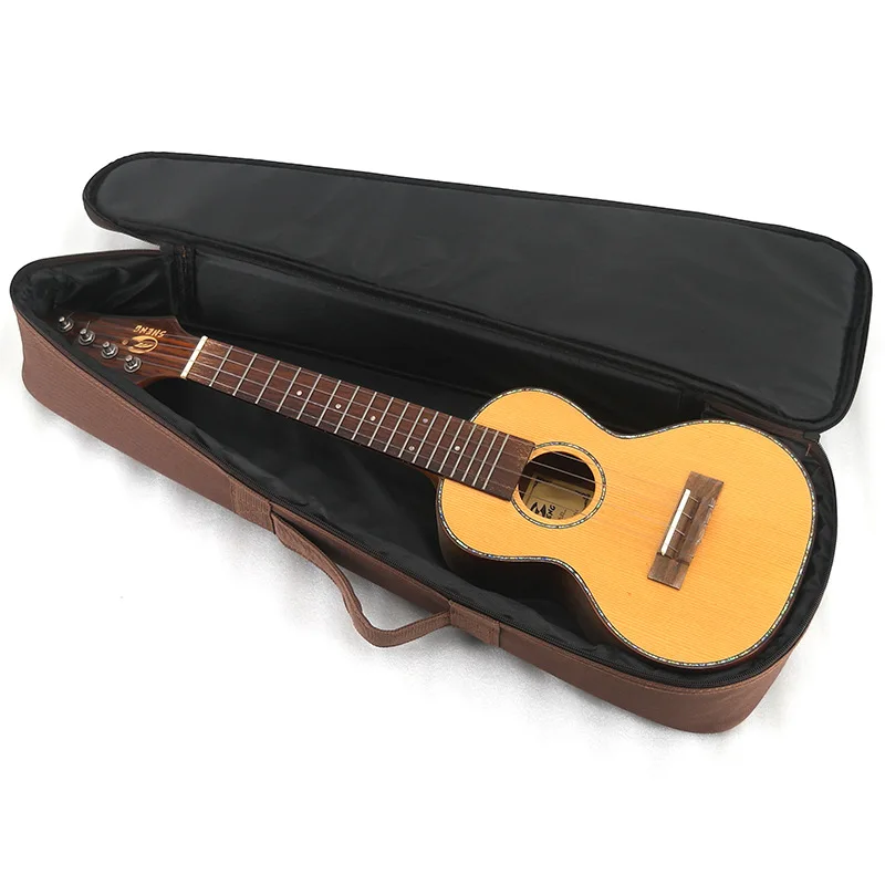 Ukulele Case Bag 21 23 26 Inches Soprano Concert Tenor Ukelele Gray Guitar Accessories Parts Gig Sponge Waterproof